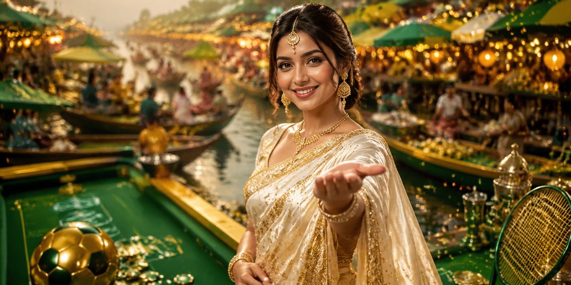 Betting Access on Mobile for a Saree-Clad Woman in Barisal
