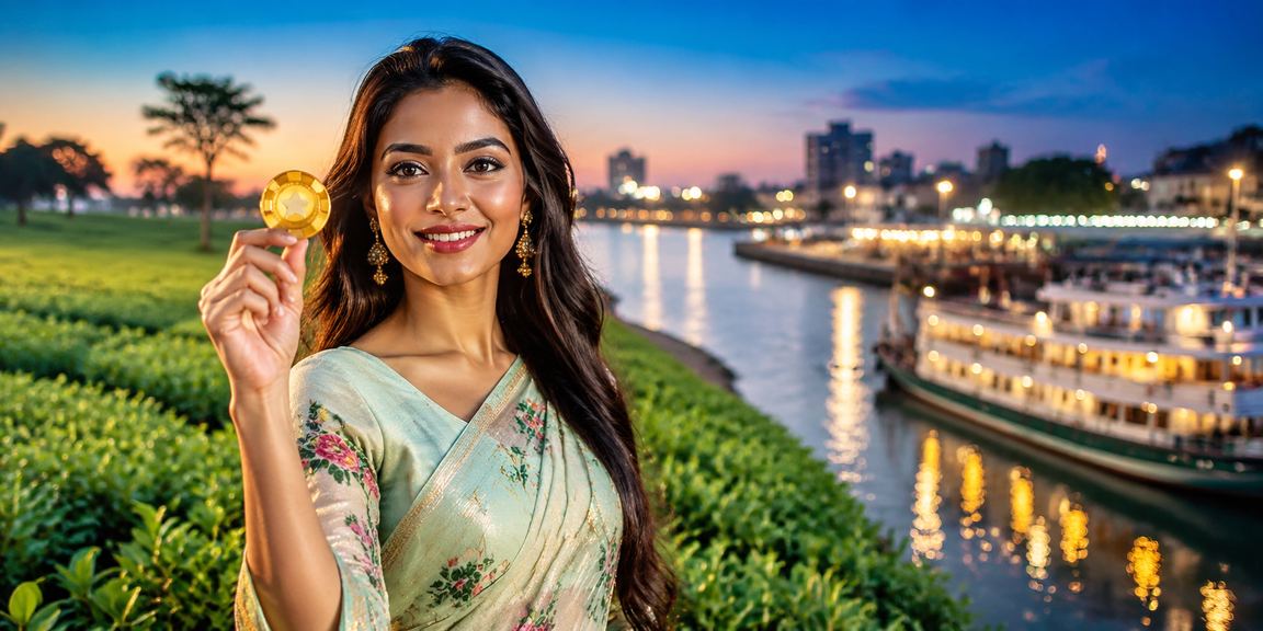 ময়মনসিংহে চা বাগানের পটভূমিতে মোবাইলে রুলেট গেম খেলছেন ব্যবহারকারী